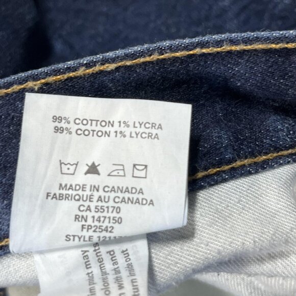 Frank + Oak Jeans Mens 32x32 Blue Cooper Slim Button Fly Made in Canada Denim - Picture 6 of 11